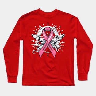 Cancer Ribbon Honoring the Chemo Nurses Long Sleeve T-Shirt